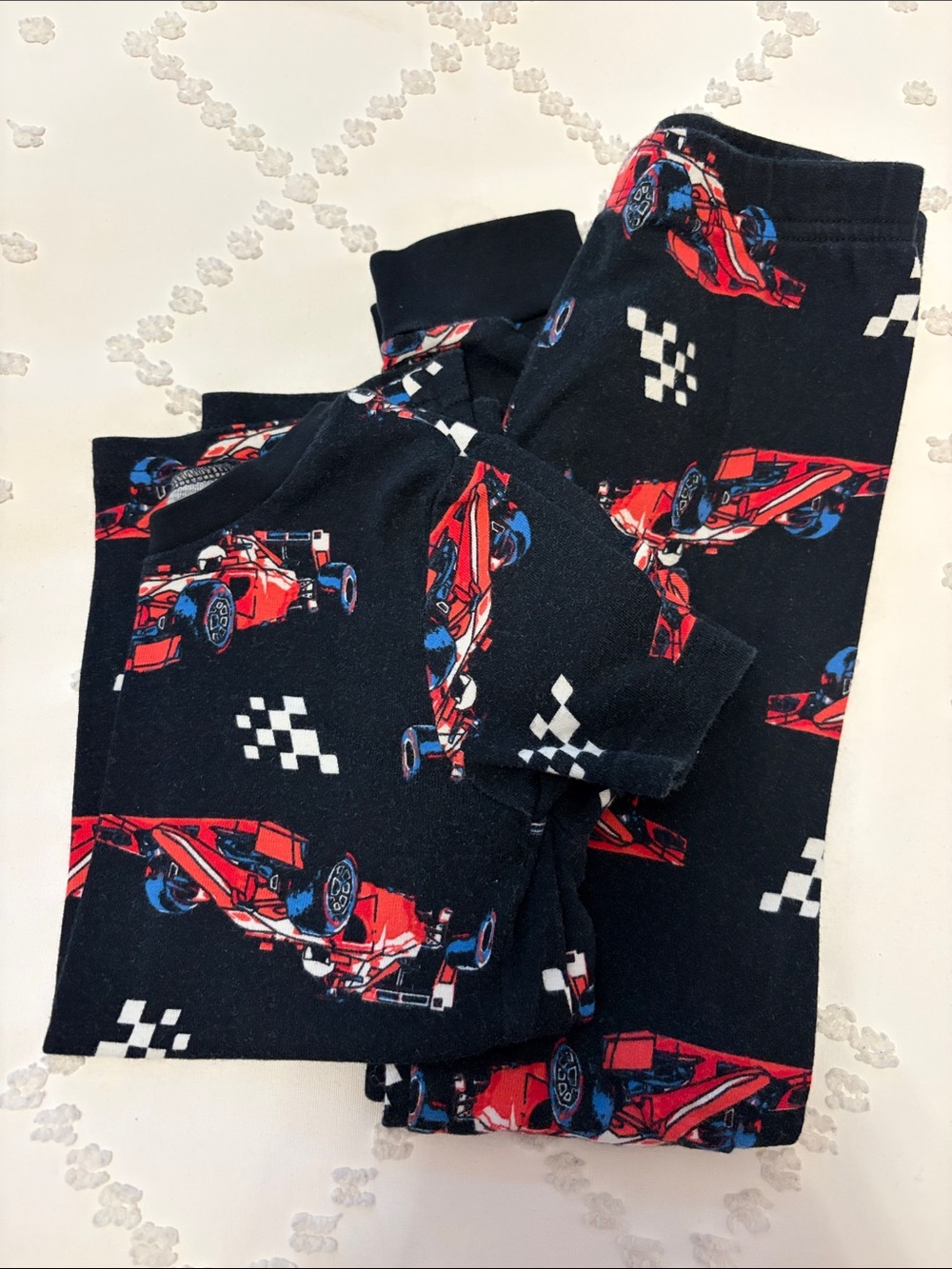 Carter's Black and Red Race Car Pajama Bottoms